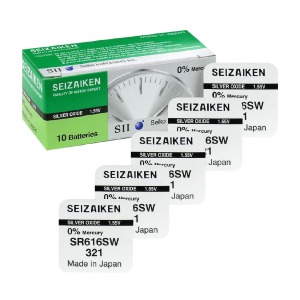 Батарейки SR616/321/G1 Seiko Seizaiken silver по 5 шт/цена за 1 бат. - фото