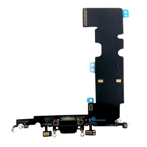 Шлейф Apple iPhone 8+ на разъем зарядки, с микрофоном черный, оригинал - фото
