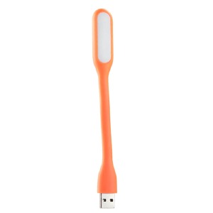 USB LED подсветка гибкая оранжевая (работает от powerbank)  - фото