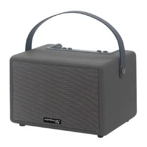 Колонка чемодан мини Konfulon F31 BT5.0/USB/AUX/microSD/FM/3600mAh/2MIC черная 30x20x22см - фото
