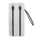 Power bank/Павербанк 50000mA Gerlax GP-524P 4USB/3A/PD20W/22.5W/QC3.0/ліхтарик/LED дисплей/кабель 2в1 (Type-C/Lightning) білий - фото 2