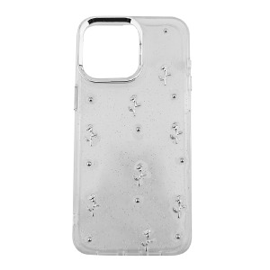 Накладка Silver Glue Case Rose для iPhone 15 Pro Max  - фото