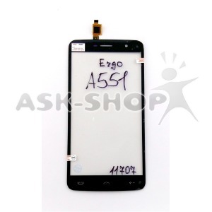 Сенсорный экран для телефона Ergo A551 черный - фото