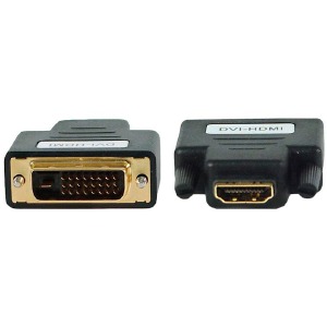 Переходник DVI(папа 24+1)-HDMI(мама) черный - фото