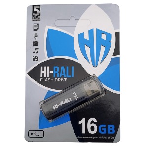 USB 16GB 2.0 Hi-Rali Stark Series черная - фото