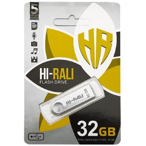 USB 32GB 2.0 Hi-Rali Shuttle Series серебряная - фото
