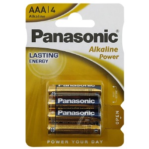 LR03 Батарейки Panasonic щелочная по 4 шт.(мизинчиковые)/цена за 1 бат. - фото
