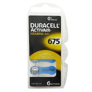 Батарейки PR-44/ZA 675/DA44 Duracell 1.4v (слуховой аппарат) по 6шт/цена за 1 бат. - фото